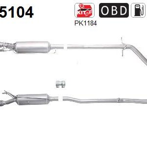 Filtr DPF z katalizatorem CITROEN C5 2.2HDi Mk.3 (4HL (DW12C)) 7/10(Euro 5 Cat/DPF)