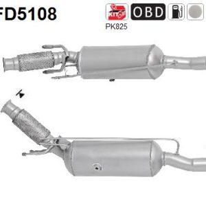 Filtr DPF z katalizatorem CITROEN C4 GRAND PICASSO 2.0HDi (RHE (DW10CTED4)) 7/09-12/14 (Euro 5 Cat/DPF)