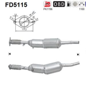 Filtr DPF Dacia Dokker 1.5TD 09/12-?