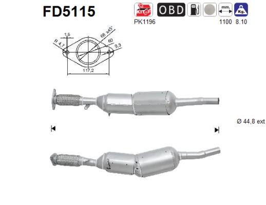 Filtr DPF Dacia Dokker 1.5TD 09/12-? - orion - Orion Exhaust Parts