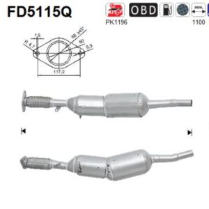 Filtr DPF Dacia Dokker 1.5TD 09/12-