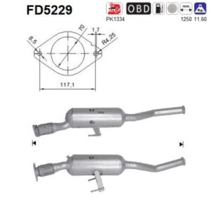 Filtr DPF RENAULT MASTER 2.3TD CDTi RWD 7/11'->4/13'