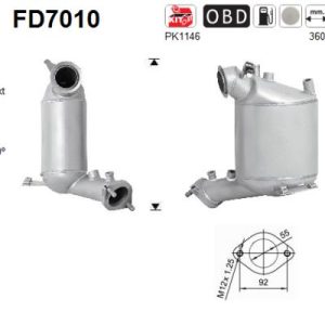 Filtr DPF MITSUBISHI GRANDIS 2.0DI-D Turbo Diesel (BWC) 2/07-3/10 (Euro 4 DPF)